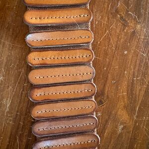 Leather belt brown